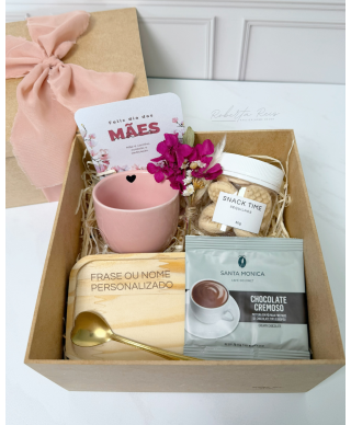 Kit Dia das Mães Xícara com Pires Personalizado