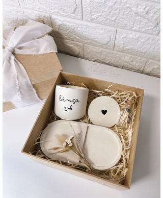 Kit Vela Aromática com Bandeja - bença avó e avô