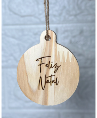 Enfeite de Natal Personalizado Madeira