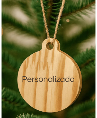 Enfeite de Natal Personalizado Madeira