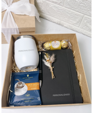 Kit Presente Caderneta e Copo Térmico Personalizado