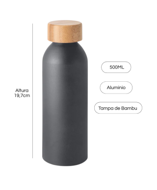 Kit Presente Caderneta e Garrafa Personalizada