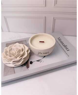 Vela Aromática Artesanal – Pote Floral Peônia